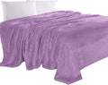 Elegant Comfort Luxury Velvety Feel Blanket, All-Season Lightweight Blanket, Ultra Plush, Soft, Cozy-Fuzzy Flannel Fleece for Couch, Sofa, Bed, Travel, Solid Design, Twin/Twin XL, Lavender