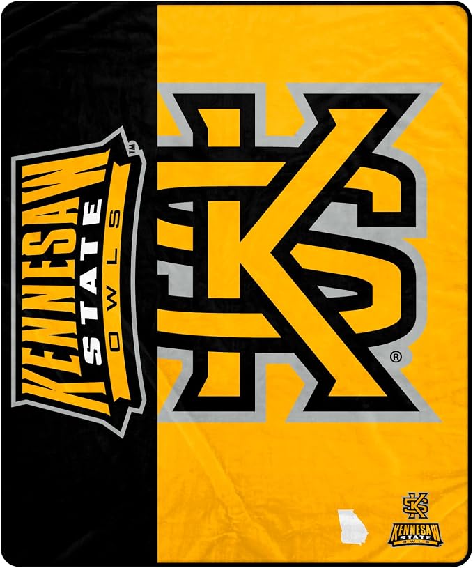 Pegasus Sports NCAA Kennesaw State Owls Endzone Ultra Soft Tailgate Throw
