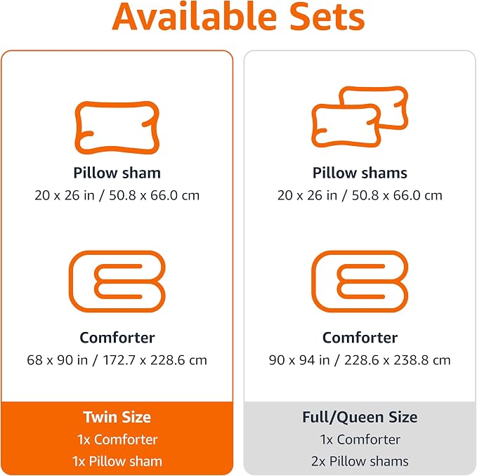 Amazon Basics Kids' 3-Piece Lightweight Cotton Shell Reversible Comforter Set with Pillow Sham, USTCP Certified, Twin, Unicorns and Rainbows
