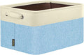 BALEINE 1 Pack Fabric Closet Storage Bins for Shelves, Linen Closet Organizers and Storage, Decorative Baskets for Organizing, Shelf, Clothes, Home, Office (Skyblue, 12"x8"x8")