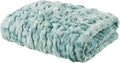 Madison Park Ruched Fur Throw Faux Fur Blanket, 50" x 60", Blue Tie Dye | Luxury, Premium, Soft Cozy Brushed Long Pile, All Season Plush Modern OEKO- TEX Certification Warm For Bed, Couch or Sofa