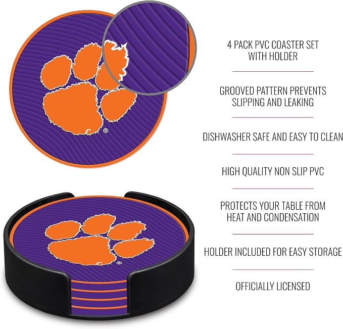 Rico Industries NCAA 4pack Coaster Set - Classic Favorites