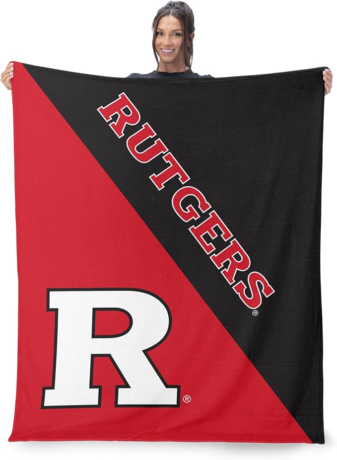 Northwest NCAA Silk Touch Throw Blanket, Ultra Soft Plush Polyester, Lightweight Warm Decorative Fan Gift, 46 x 60 in