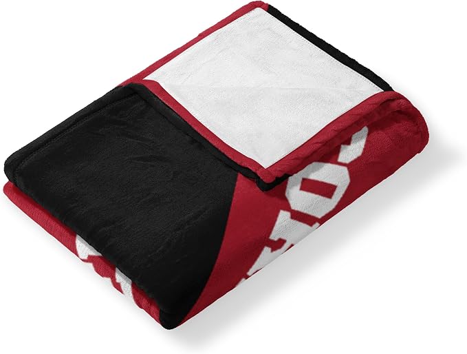 Northwest NCAA Silk Touch Throw Blanket, Ultra Soft Plush Polyester, Lightweight Warm Decorative Fan Gift, 46 x 60 in