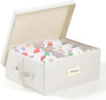 Aokeyee Photo Storage Box Holds 1700+ 4x6 Pictures | Photo Organizer Box | 8 Dividers | 24 Paperboard | with Blank Label