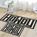 GUBIYU Kitchen Rugs Set of 2 Farmhouse Howdy Door Mat Beige Area Rug Runner Rugs for Living Room,Decorative Home Indoor Outdoor Front Porch Door Mat,Black Trendy Stuff Howdy Preppy Decor Washable Rugs