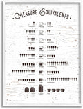 Stupell Industries 'Measure Equivalents Cheat Sheet', Framed Giclee Art, White, 11 x 14 Inches, Easy to Hang and Sturdy, Made in USA, by Lettered and Lined