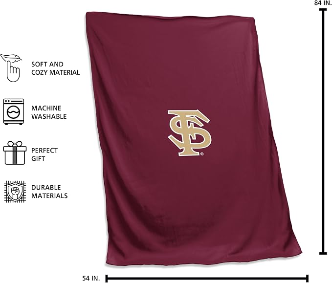 Logo Brands NCAA Unisex-Adult Sweatshirt Blanket