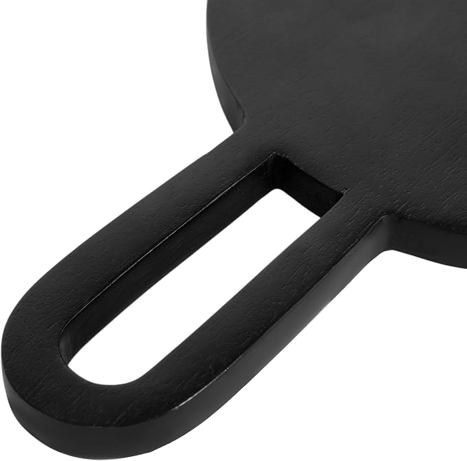 Kate and Laurel Staven Transitional Two-Piece Serving Boards Set; 7 x 22 and 14 x 18; Black; Modern Food-Safe Charcuterie Boards with Solid Mango Construction for Use as Kitchen Countertop Decor