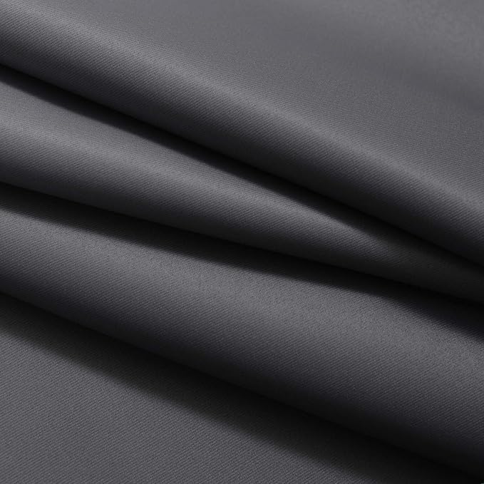 Yakamok Light Blocking Ombre Curtains, Greyish White and Black Gradient Color Curtains, Room Darkening Grommet Window Drapes for Bedroom(Black, 52x90 Inch, 2 Panels)