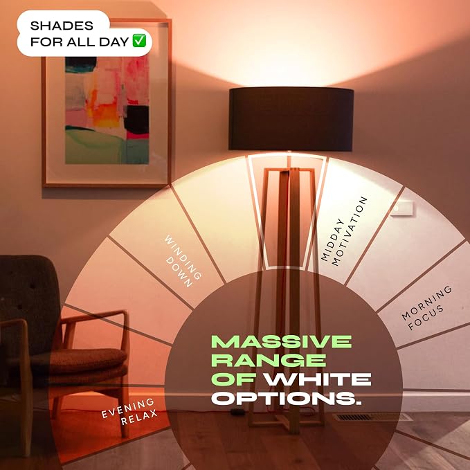 LIFX Smart Light Bulbs A19, RGB Color Changing, Matter, 75W 1100LM, 2 Pack | Compatible with Alexa, Apple Homekit, Google, WiFi 2.4GHz, Dimmable E26, tunable white 1500-9000K, for bedroom, mood lighting