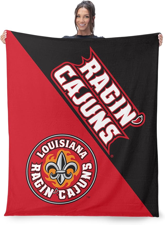 Northwest NCAA Silk Touch Throw Blanket, Ultra Soft Plush Polyester, Lightweight Warm Decorative Fan Gift, 46 x 60 in