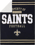 FOCO NFL Unisex-Adult NFL Team Logo Property 60" x 50" Sherpa Plush Throw Blanket