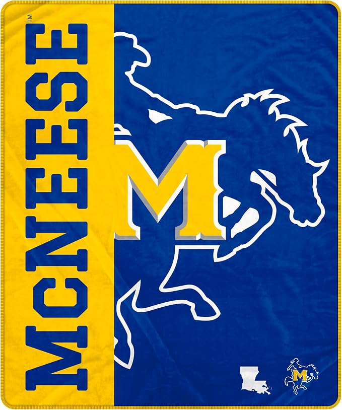 Proformance Home NCAA Mcnesse State Cowboys Endzone Ultra Soft Tailgate Throw