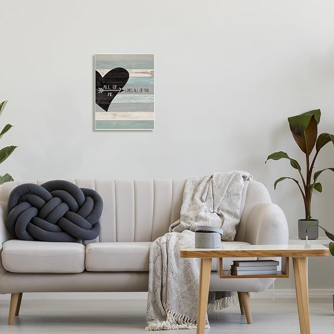 Distressed Heart Love Phrase, 13 x 19 Inch Mounted Print on Wall Plaque | Stupell Industries · By Jo Moulton · Ready to hang · Great gift for romantic decor · Made in USA
