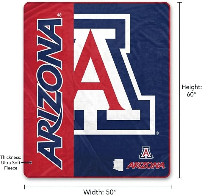 Proformance Home NCAA Arizona Wildcats Endzone Ultra Soft Tailgate Throw