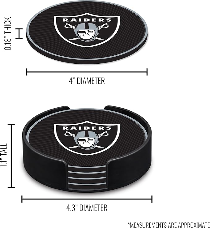 Rico Industries NFL Football Classic Favorites: PVC Coaster Set (4-Pack)