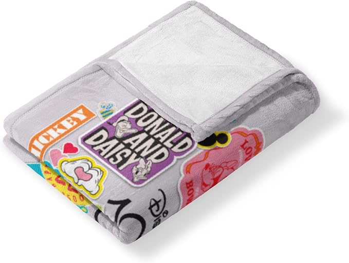 Northwest Disney 100 Silk Touch Throw Blanket, 50" x 60", Positive Vibes