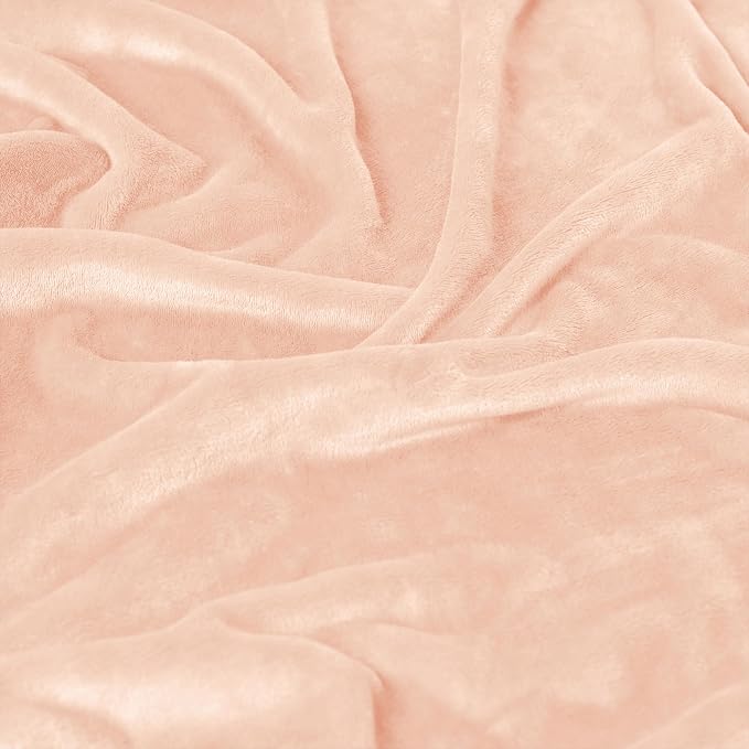 Americanflat 60x80 Fleece Throw Blanket, Pink | Soft and Breathable, For Couch, Bed, Chair, Roomy, Perfect for Home, Bedroom, or Outdoor Use