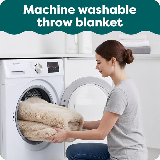 Furhaven Waterproof Throw Blanket for Dogs & Indoor Cats, Washable - Shaggy Plush Calming Long Faux Fur & Velvet Dog Blanket - Taupe, Medium