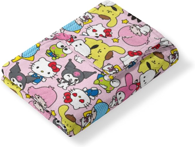 Northwest Hello Kitty Silk Touch Throw Blanket, 50" x 70", Rainbow Magic