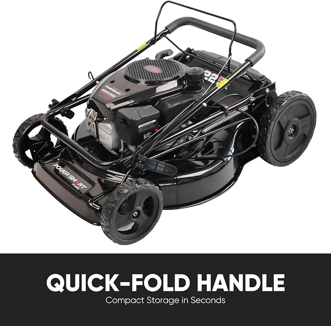 PowerSmart 22-inch 170cc 3-in-1 Self Propelled Gas Lawn Mower | 4-Cycle OHV Engine, Rear Bag/Mulching/Side-Discharge, 6-Position Height Adjustment, Steel Deck