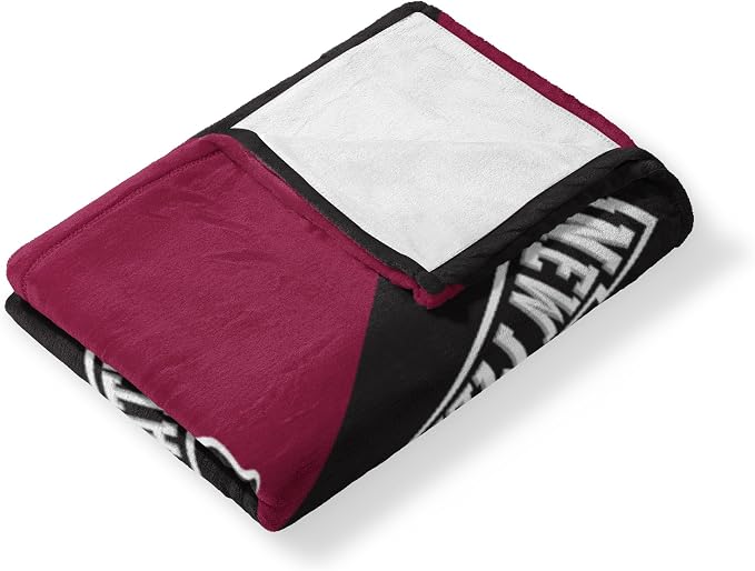 Northwest NCAA Silk Touch Throw Blanket, Ultra Soft Plush Polyester, Lightweight Warm Decorative Fan Gift, 46 x 60 in