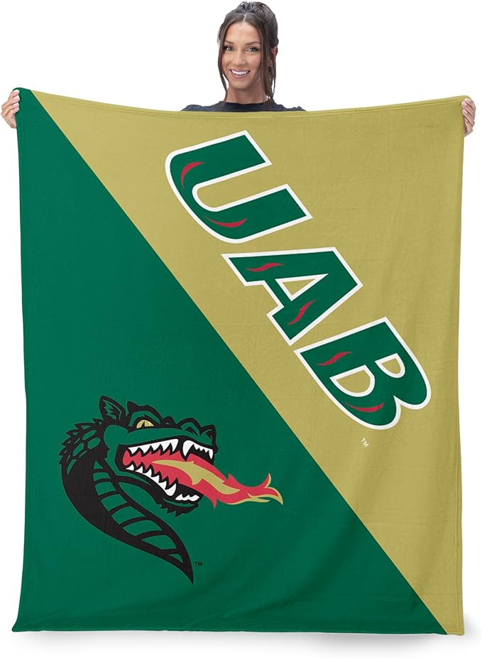 Northwest NCAA Silk Touch Throw Blanket, Ultra Soft Plush Polyester, Lightweight Warm Decorative Fan Gift, 46 x 60 in