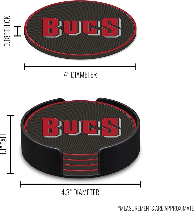 Rico Industries NFL Football Classic Favorites: PVC Coaster Set (4-Pack)
