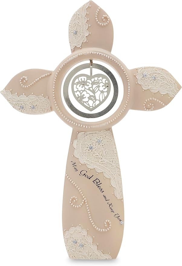 Little Things Mean A Lot May God Bless and Keep You Self Standing Cross, 7-Inch