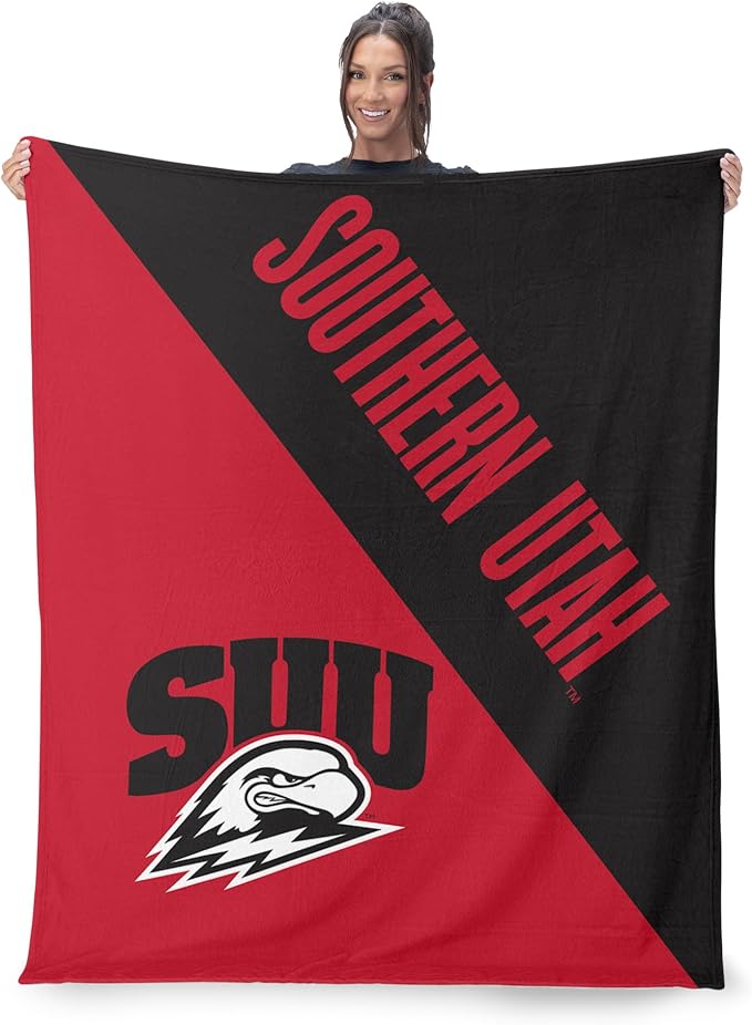 Northwest NCAA Silk Touch Throw Blanket, Ultra Soft Plush Polyester, Lightweight Warm Decorative Fan Gift, 46 x 60 in