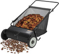 26-Inch Push Lawn Sweeper with 4-Brush System, Heavy-Duty Steel Frame, Height-Adjustable Leaf & Grass Collector, 7 Cu.ft. Mesh Bag, Ideal for Leaves, Grass, Yard & Garden Cleanup