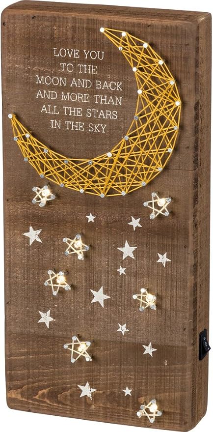 Primitives by Kathy LED String Art Box Sign, 6 x 12.5-Inches, Model:34622