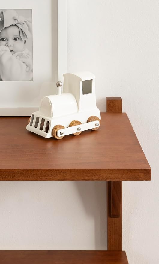 Kate and Laurel Meridien Modern Wood Tiered Floating Wall Shelf, 18 x 12 x 24, Walnut Brown, Contemporary Wooden Floating Shelves for Use as Living Room Decor Accent or Over-the-Toilet Storage Shelf