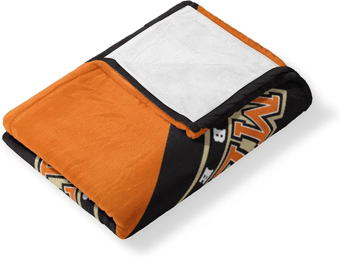 Northwest NCAA Silk Touch Throw Blanket, Ultra Soft Plush Polyester, Lightweight Warm Decorative Fan Gift, 46 x 60 in