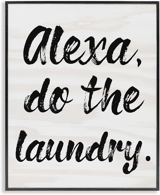Alexa Do Laundry Comic Pop Culture, 24 x 30 Inch Framed Giclée Print | Stupell Industries · By Lil' Rue · Ready to hang · Great for laundry room decor · Made in USA