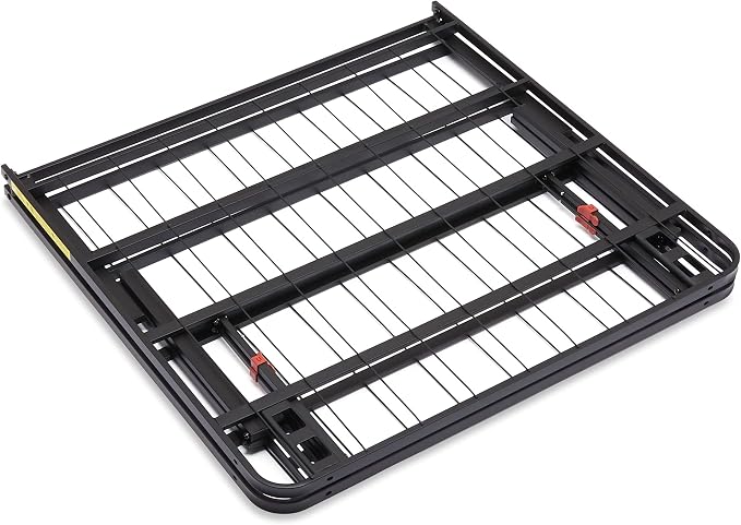 Amazon Basics Foldable Metal Platform Bed Frame, Noise-Free Mattress Foundation with Tool-Free Assembly, 18 Inches High, Sturdy Steel Frame, No Box Spring Needed, Twin Size, Black