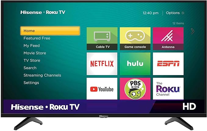 Hisense 32-Inch Class H4 Series LED Roku Smart TV with Alexa Compatibility (32H4F, 2020 Model)