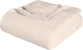 Superior Metro All-Season Cotton Blanket, Woven Blanket for Couch, Bed, Bedding, Farmhouse, Home Essentials, Cute and Cozy Bohemian Blankets, Herringbone Weave, Twin Size, Ivory