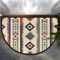 Ethnic Half Round Doormat Non-Slip Semi Circle Rug Half Moon Mat | Bohemia West Washable Soft Absorbent Indoor Outdoor Entrance Kitchen Bathroom Sink Patio Welcome Fireplace Floor Rug