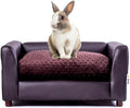 Keet Fluffy Deluxe Pet Bed Sofa Chocolate Small