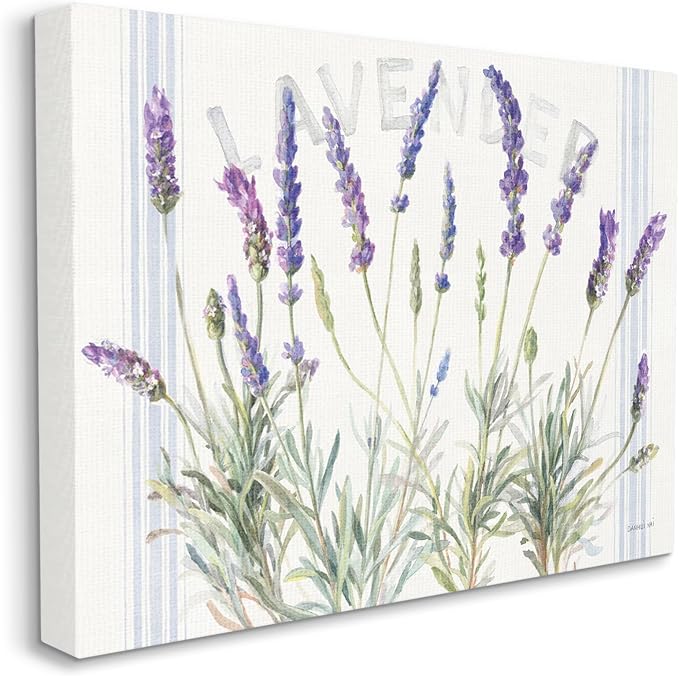 Stupell Industries 'Lavender Floral Cluster', Canvas Art, 20 x 16 Inches, Easy to Hang and Sturdy, Made in USA, by Danhui NAI