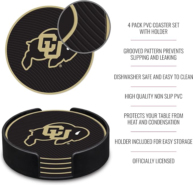 Rico Industries NCAA 4pack Coaster Set - Classic Favorites