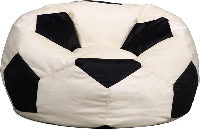 Big Joe Sports Ball Child-Sized Bean Bag Chair for Kids, Soccer Ball Plush, Ultra-Soft Lightweight Polyester Blend, 2.5 Foot Refillable