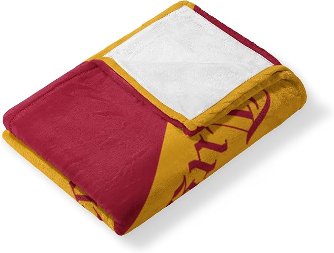 Northwest NCAA Silk Touch Throw Blanket, Ultra Soft Plush Polyester, Lightweight Warm Decorative Fan Gift, 46 x 60 in