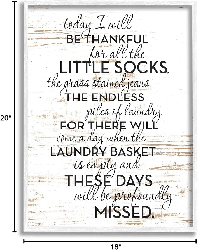 'Rustic Parenthood Phrase'| Framed Giclee Art | Stupell Industries | White, 16 x 20 Inches, Easy to Hang and Sturdy, Made in USA, by Lettered and Lined