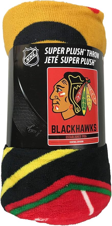 Northwest The Company NHL Chicago Blackhawks Micro Raschel Throw Blanket, 46" x 60", Break Away