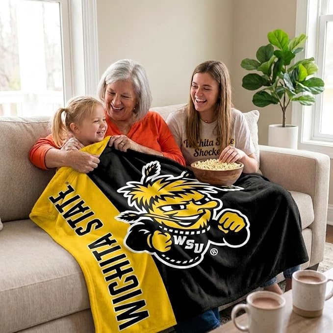 Proformance Home NCAA Wichita State Shockers Endzone Ultra Soft Tailgate Throw