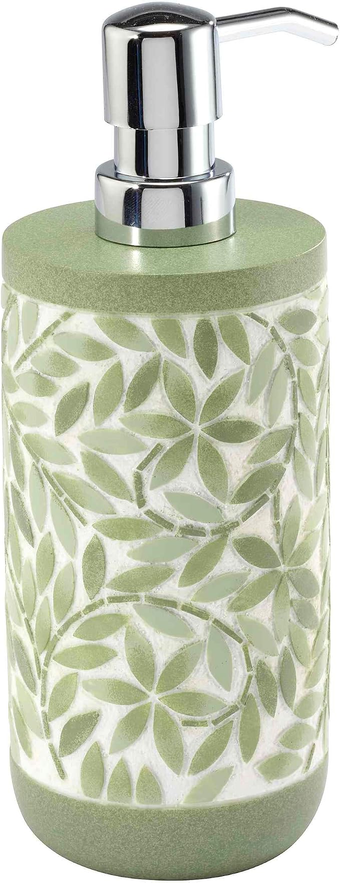 Avanti Linens - Bath Set, 4pc Countertop Accessories, Resin Tumbler, Toothbrush Holder, Soap Dish, Lotion Pump (Stratford Collection, Green)