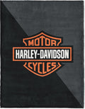 Harley-Davidson Halftone Classic Silk Touch Throw Blanket, 46 x 60 in | 100% Polyester, Velvety Feel, Lightweight Warmth, Couch Bed Chair Lounging, Giftable Indoor Comfort